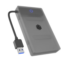 ICY BOX Adaptateur SATA vers USB pour HDD / SSD 2,5", Adaptateur de disque dur, USB 3.0, USB-A, boîtier de protection, sans outi