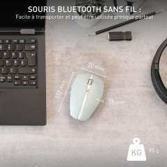 CHERRY GENTIX BT, Souris sans Fil Bluetooth, Fonction Multi-appareils Jusqu’à 3 appareils, Résolution commutable (1000/2000 dpi)