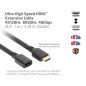 Club 3D CAC-1322 Câble d'extension HDMI ultra haute vitesse 4K120Hz 8K60Hz 48Gbps St./B. 1 m 30AWG Club 3D CAC-1322 Câble d'extension HDMI ultra haute vitesse 4K120Hz 8K60Hz 48Gbps St./B. 1 m 30AWG