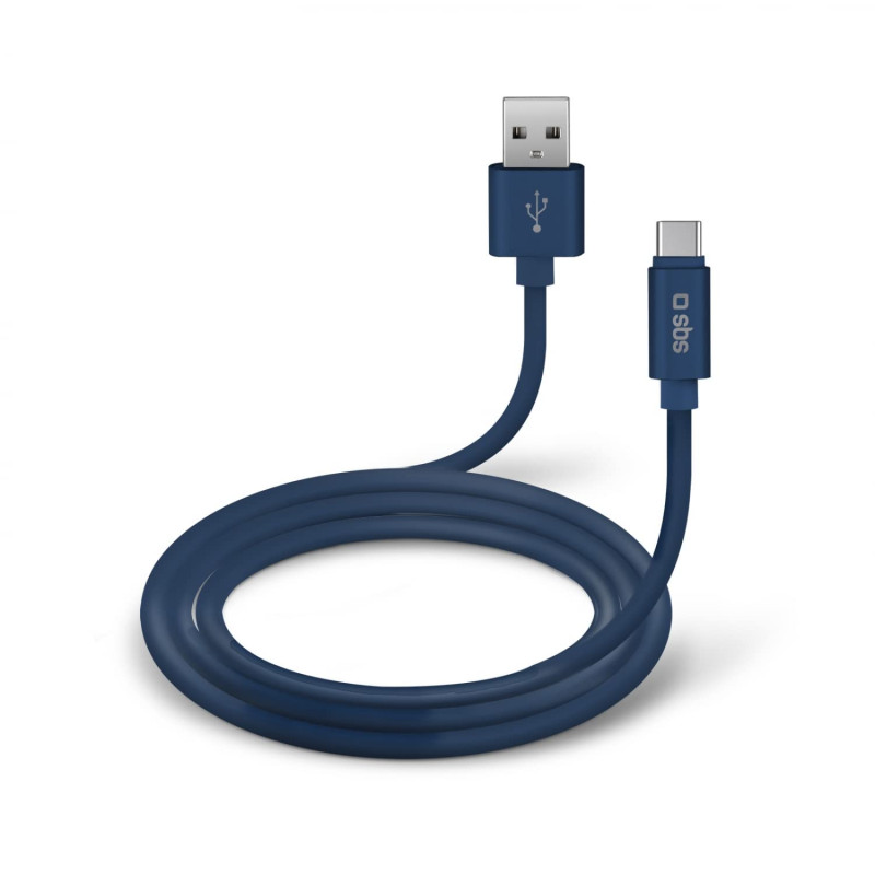 SBS CABLE DATOS/CARGA USB 2.0 - TYPE C AZUL SBS CABLE DATOS/CARGA USB 2.0 - TYPE C AZUL