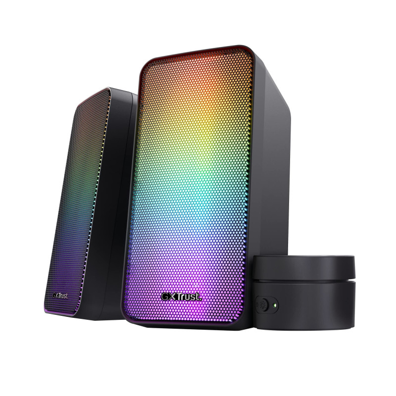 Trust Gaming GXT 611 Wezz Enceinte PC Gamer 2.0, Éclairage LED RGB, 12 W (6 W RMS), Alimentation USB, Connexion 3,5 mm, Contrôle Trust Gaming GXT 611 Wezz Enceinte PC Gamer 2.0, Éclairage LED RGB, 12 W (6 W RMS), Alimentation USB, Connexion 3,5 mm, Contrôle