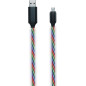 2GO Câble de données et de charge micro USB tricolore - Câble LED tricolore - 100 cm - Fiche en aluminium - Pour tous les appare 2GO Câble de données et de charge micro USB tricolore - Câble LED tricolore - 100 cm - Fiche en aluminium - Pour tous les appare