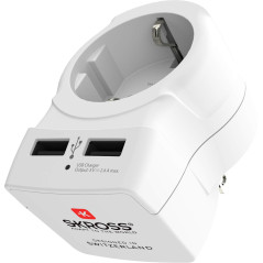 SKROSS - 1.500281 Europe to USA USB | Adaptateur de Voyage Europe vers USA, 2 USB 5V/2.4A - Tension et Puissance 100V - 1500 W/2