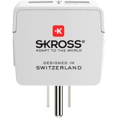 SKROSS - 1.500281 Europe to USA USB | Adaptateur de Voyage Europe vers USA, 2 USB 5V/2.4A - Tension et Puissance 100V - 1500 W/2