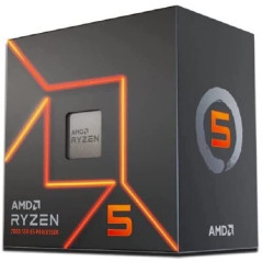 AMD Ryzen 5 7600 Processeur (Radeon Graphique Intégré, 6 Cœurs/12 Threads, 65W TDP, Socket AM5, Cache 38Mo, jusqu'à 5,1 GHz Fréq