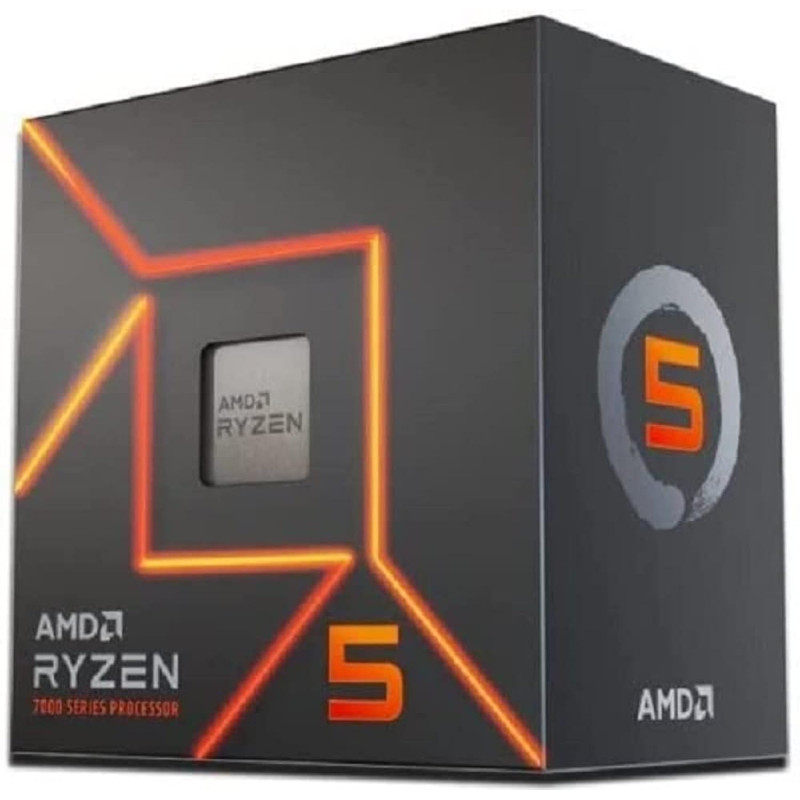AMD Ryzen 5 7600 Processeur (Radeon Graphique Intégré, 6 Cœurs/12 Threads, 65W TDP, Socket AM5, Cache 38Mo, jusqu'à 5,1 GHz Fréq AMD Ryzen 5 7600 Processeur (Radeon Graphique Intégré, 6 Cœurs/12 Threads, 65W TDP, Socket AM5, Cache 38Mo, jusqu'à 5,1 GHz Fréq