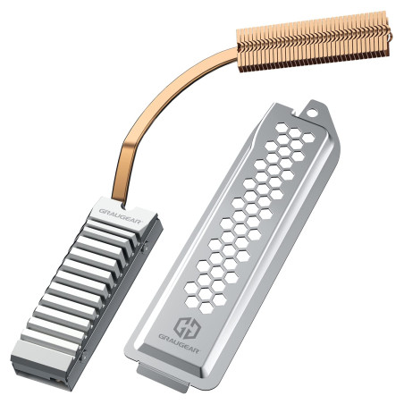 Graugear | Heat Sink for M.2 SSD (2280) with Cover | PS5 Cooler Kit | for PS®5 Memory Expansion | 4 Thermal Conductivity Pads In