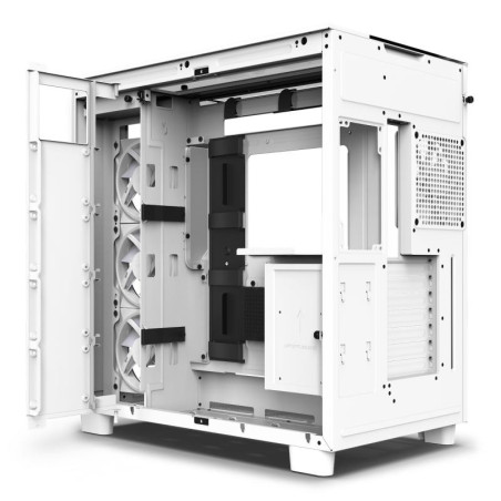 NZXT H9 Elite Blanc - CM-H91EW-01 - Boîtier Gaming Moyen-Tour ATX Double Chambre - Comprend 3 Ventilateurs F120 RGB Duo avec Con