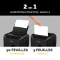 Fellowes Destructeur Hybride AutoMax 90M pour Bureau et Domicile - Alimentation : 90 Feuilles en Automatique et 9 en Manuel - Fo Fellowes Destructeur Hybride AutoMax 90M pour Bureau et Domicile - Alimentation : 90 Feuilles en Automatique et 9 en Manuel - Fo