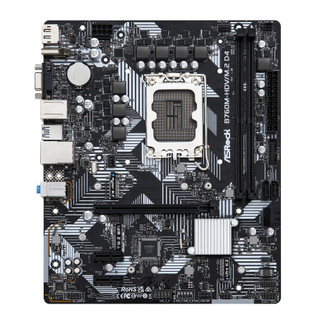 ASROCK B760M-HDV/M.2 D4 - MATX - LGA 1700-2X DDR4 - HDMI - DP - 2X M.2