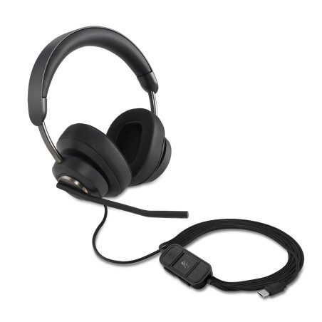 Kensington H2000 - Casque Audio USB-C avec Micro, Compatible avec Windows & Mac, avec Technologie Antibruit & Câble de 1,8 m (K8