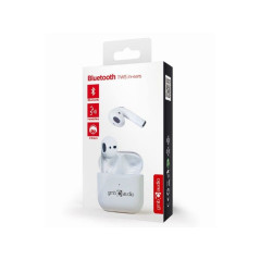 GMB-Audio Valletta Glossy White BT TWS In-Ear Headphones - Premium Wireless Earbuds with Charging Case, Extended Battery Life, B