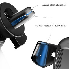 Baseus Original Gravity Support Voiture pour Mobile 8.8cm 6.3cm Largeur - Blister