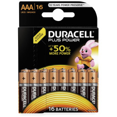Duracell Pile Alcaline Plus Power AAA 16 Piles