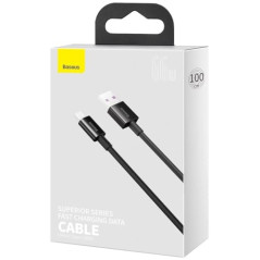Baseus Câble de Données et de Charge USB-C Superior - 66W, 1m - Noir