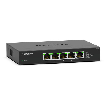 NETGEAR (MS305) Switch 2.5 Gigabit| 5 Ports Multi-Gigabit | Installation Bureau ou Mur, idéal pour Profiter des connexions Fibre