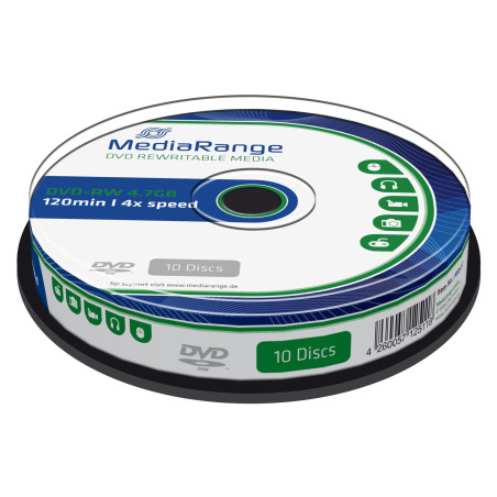 MediaRange 4260057125118 DVD-RW Pochette en Papier CD