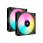 Corsair iCUE AF140 RGB ELITE 140mm PWM Kit de Deux Ventilateurs - Huit LED RGB Par Ventilateur - Technologie AirGuide - Palier F Corsair iCUE AF140 RGB ELITE 140mm PWM Kit de Deux Ventilateurs - Huit LED RGB Par Ventilateur - Technologie AirGuide - Palier F