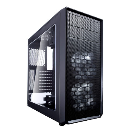 Fractal Design Focus G - Mid Tower Computer Case - ATX - High Airflow - 2X Fractal Design Silent LL Series 120mm White LED Fans