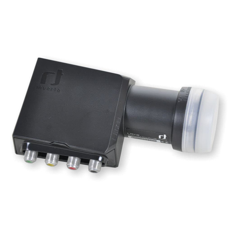 Inverto IDLT-QTL412-ULTRA-OPN Tête LNB Quattro Nombre d'abonnés: 4 Capacité de Chargement: 40 mm Noir Inverto IDLT-QTL412-ULTRA-OPN Tête LNB Quattro Nombre d'abonnés: 4 Capacité de Chargement: 40 mm Noir