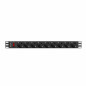 LANBERG REGLETA Rack PDU 19 1U 16A 9 SCHUKO 3M Negro LANBERG REGLETA Rack PDU 19 1U 16A 9 SCHUKO 3M Negro