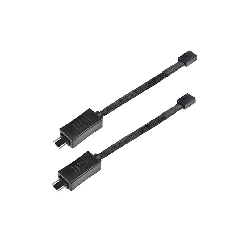 SilverStone SST-CPF05 - 2x 10cm câble de réduction de la vitesse du ventilateur PWM, manchonné noir SilverStone SST-CPF05 - 2x 10cm câble de réduction de la vitesse du ventilateur PWM, manchonné noir