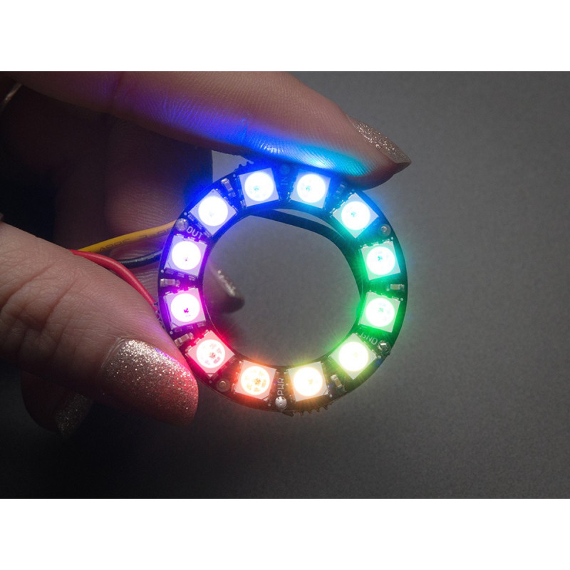 Adafruit Anneau NeoPixel 12 Pixels LED RGB avec pilotes intégrés