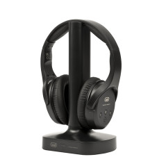Trevi FRS 1480 R Casque stéréo pour TV, récepteur RF sans Fil, Base de Charge, numérique Optique, Jack 3.5 mm, RCA, Bandeau régl