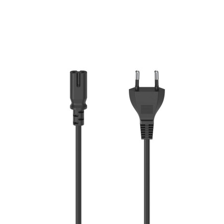 Hama Câble d'alimentation Bipolaire 2.5m, Prise Euro Type C vers Prise Femelle en 8 / C7, Cordon éléctrique Audio, vidéo, Radio,