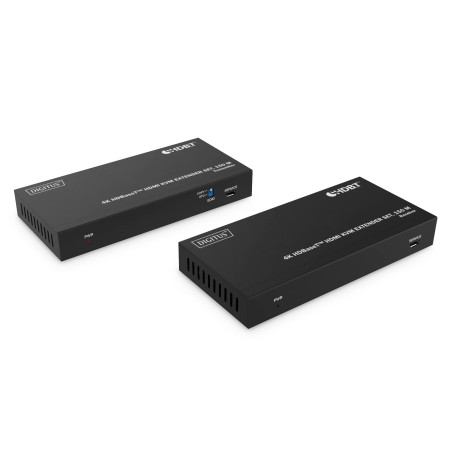 DIGITUS DS-55522 Extender KVM HDMI (HDBaseT) - UHD 4K/60 Hz - 120 m via câble LAN (HDBaseT 100 m) - Kit : émetteur & récepteur -
