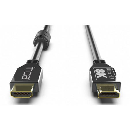 Inca Câble HDMI IHD-21 - Version 8K plaqué or - 2 mètres.
