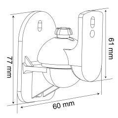 My Wall HB 4 L Support Mural denceinte inclinable + pivotant Distance Entre Les Murs (Max.): 6 cm Noir 1 Paire(s)