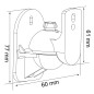My Wall HB 4 L Support Mural denceinte inclinable + pivotant Distance Entre Les Murs (Max.): 6 cm Noir 1 Paire(s)