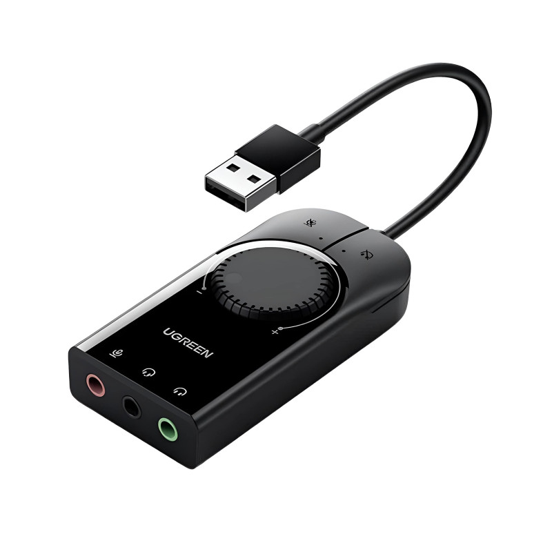 External Sound Card Ugreen CM129 USB 15cm Black