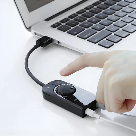 External Sound Card Ugreen CM129 USB 15cm Black