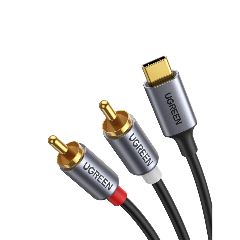 UGREEN Câble 2RCA USB C Audio Stéréo Adaptateur Type C Mâle vers 2RCA Mâle Y Auxiliaire Audio Câble Numérique Compatible avec Té UGREEN Câble 2RCA USB C Audio Stéréo Adaptateur Type C Mâle vers 2RCA Mâle Y Auxiliaire Audio Câble Numérique Compatible avec Té