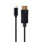 Gembird Câble Adaptateur USB-C vers DisplayPort - 4K, 15 cm, Noir Gembird Câble Adaptateur USB-C vers DisplayPort - 4K, 15 cm, Noir