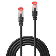 Lindy Câble réseau Cat.6 S/FTP, cuivre, 250MHz, Noir, 0,5m