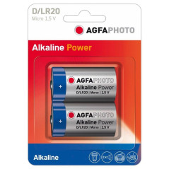 AgfaPhoto Batterie Mono D LR 20 (2 pièces)