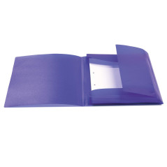 HERMA Chemises à élastique Translucide en Violet, A4, plastique robuste, avec 3 rabats intérieurs, 1 porteé de chemise