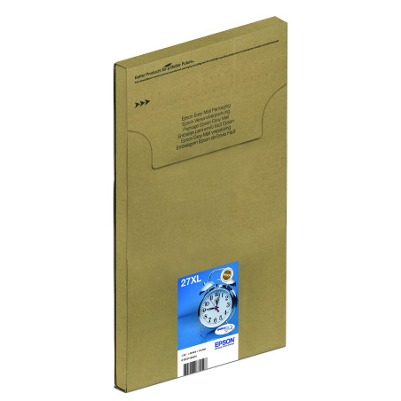 Epson EasyMail Multipack 27XL Réveil, Cartouches d'encre d'origine XL Haute Capacité 3 couleurs: Cyan, Magenta, Jaune, Format bo