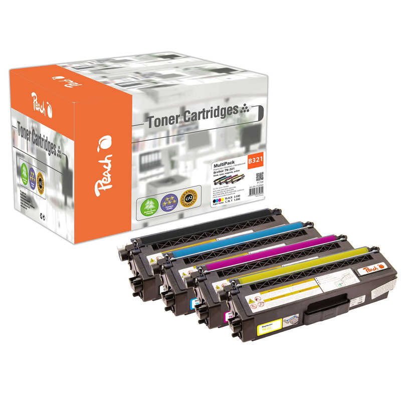 Peach 112066 Cartouche de toner 4 pièce(s) Compatible Noir, Cyan, Magenta, Jaune Peach 112066 Cartouche de toner 4 pièce(s) Compatible Noir, Cyan, Magenta, Jaune