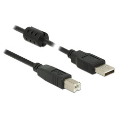 DeLOCK 2m, USB 2.0-A/USB 2.0-B câble USB USB A USB B Noir