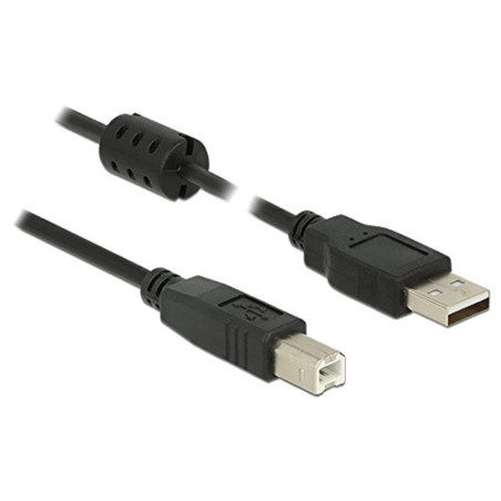 DeLOCK 2m, USB 2.0-A/USB 2.0-B câble USB USB A USB B Noir