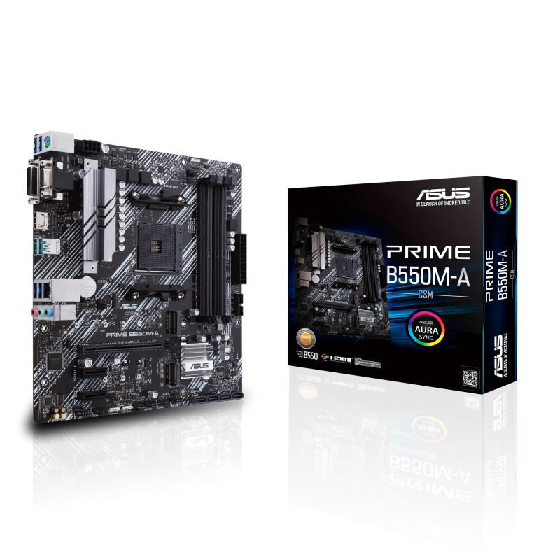ASUS Prime B550M-A/CSM AMD B550 Emplacement AM4 Micro ATX ASUS Prime B550M-A/CSM AMD B550 Emplacement AM4 Micro ATX