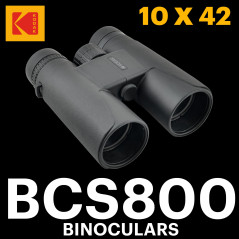 KODAK Jumelle Binocualire BCS800 - Jumelle Binoculaire Compact, Grossissement 10X, Objectif de diamètre 42 mm, Œilletons en caou