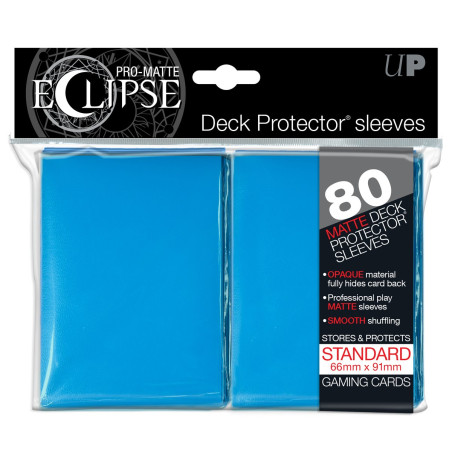 Ultra Pro Pro-Matte Eclipse Standard Manches – Bleu Clair (80 Fils Lot) – 85252