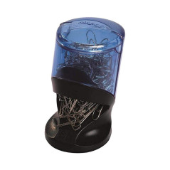 MAPED Distributeur de trombones Evolys avec 100 Trombonnes Noir - Bleu transparent
