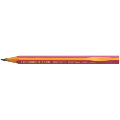 BIC Kids Ecriture Crayons à Papier d'Apprentissage Triangulaires Extra-Larges HB - Corps Rose, Boîte de 12