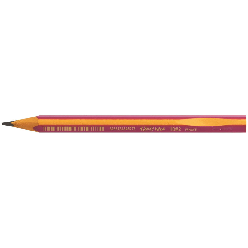 BIC Kids Ecriture Crayons à Papier d'Apprentissage Triangulaires Extra-Larges HB - Corps Rose, Boîte de 12 BIC Kids Ecriture Crayons à Papier d'Apprentissage Triangulaires Extra-Larges HB - Corps Rose, Boîte de 12